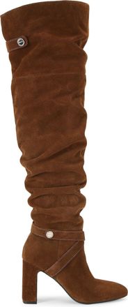 Carvela Womens Suede Jackpot Slouch Otk Boots - Brown - Size UK 9