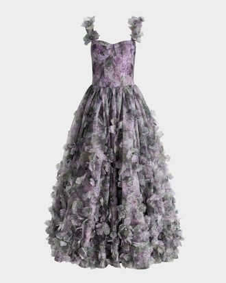 Alice & Olivia Calissa Floral Ball Gown