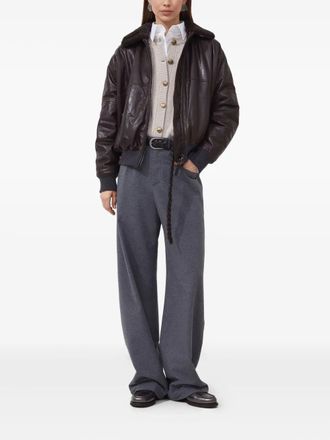 Brunello Cucinelli Womens English Ribbed-Knit Button-Up Cardigan Aw25 W