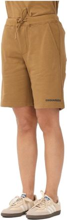 Dsquared2 Sportivo Shorts - Dames - Korte Broeken - Bruin - XS - Katoen - Korte Broeken