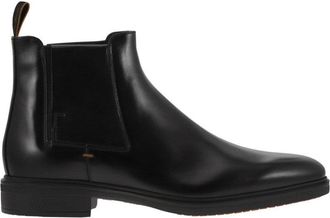Santoni Ultra-Lightweight Black Leather Chelsea Boot