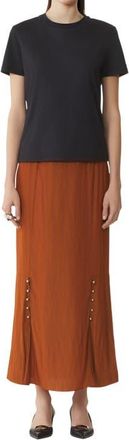 Lanvin Cotton T-Shirt With Ribbon Detail in Black at Nordstrom, Size X-Small