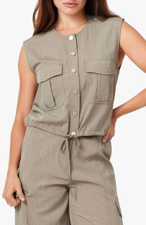 Habitual Utility Button-Up Top in Vetiver at Nordstrom, Size X-Large