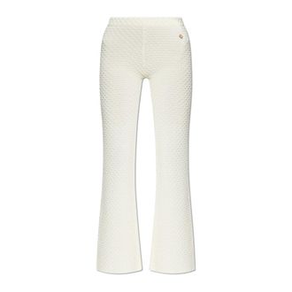 Casablanca Wide Trousers, female, Beige, Size: XL Trousers with Flared Legs