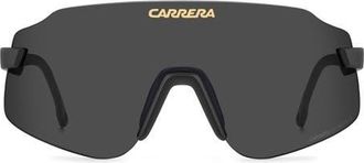 Carrera C Sport 99mm Shield Sunglasses in Matte Black/Grey at Nordstrom