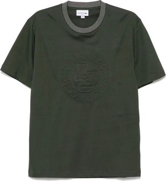 Lacoste T-shirt in cotone con ricamo - Verde