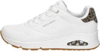 Skechers Uno - Jungle Nite - Dames - Sneakers - Wit - 38 EU - Leer - Schoenen