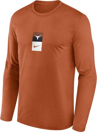 Nike Texas Primetime Stack Legend Nike Mens Dri-FIT College Long-Sleeve T-Shirt in Orange | NKGT81FTXE-EJK