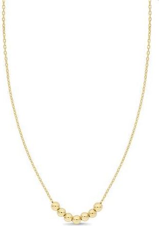 Bony Levy 14K Yellow Gold Beaded Pendant Necklace at Nordstrom Rack, Size 18