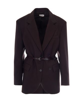 P.A.R.O.S.H. Dark Brown Wool Blazer