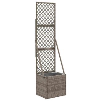 vidaXL Maceta De Jard&iacute;n Con Enrejado Gris 35 X 30 X 135 Cm Vidaxl