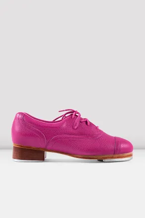Bloch Ladies Jason Samuels Smith Pebble Leather Tap Shoes, Fuchsia Pebble Leather