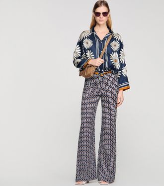 Sandro Floral print silk shirt