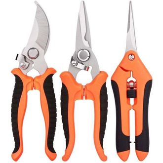 OEM Juego De 3 Piezas: Tijeras De Podar, Tijeras De Podar De Acero Inoxidable, Podadoras, Tijeras Para &Aacute;rboles Frutales Y Florales, Tijeras De Podar Crezu