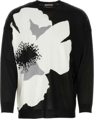 Valentino Garavani Maglia - Heren - Ronde hals truien - Zwart - M - Truien & Vesten