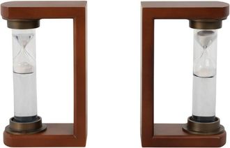 Sagebrook Home Set Of Two 10In Levine Hourglass Bookends