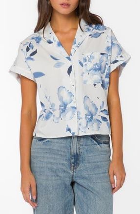 Velvet Heart Bane Camp Shirt in Washed Waterflower at Nordstrom Rack, Size Medium