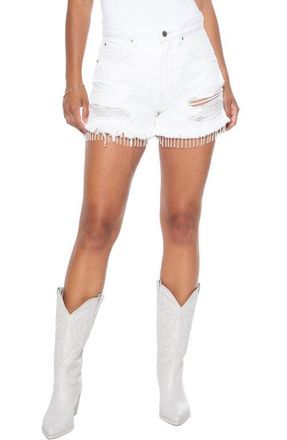 Blue Revival Ship Wrecked Shorts in White at Nordstrom, Size 24