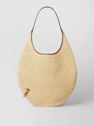 Tory Burch pierced raffia shoulder bag large size