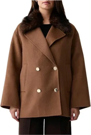 Kaos Cappotto doppiopetto - - Coats - Donna - Beige - S