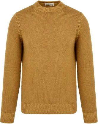 FILIPPO DE LAURENTIIS Round-neck Truien - Heren - Ronde hals truien - Geel - S - Truien & Vesten