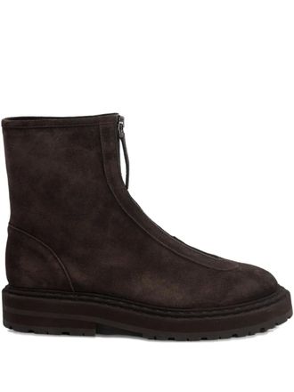 Legres zipper-detail ankle boot - Brown