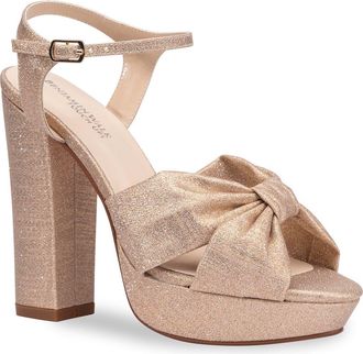 Touch Ups Sailor Ankle Strap Platform Sandal in Champagne at Nordstrom, Size 10.5