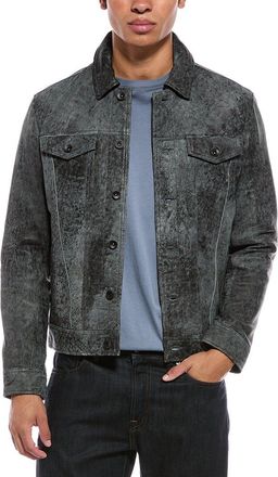 John Varvatos Andrew Leather Trucker Jacket