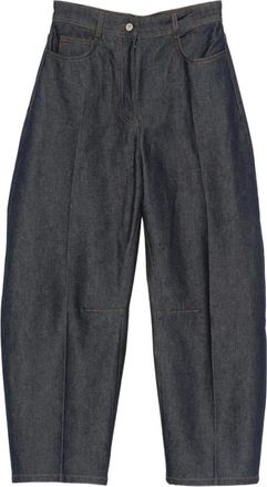 Mark Kenly Domino Tan Jeans, Dames, Blauw, M, Donkerblauwe Jeans met knoopsluiting en vijf zakken