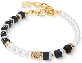 Coeur de Lion Precious Fusion Offset Bracelet in Black - Pearl at Nordstrom, Size 8.25