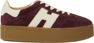 Hogan Burgundy Logo Cool Sneakers