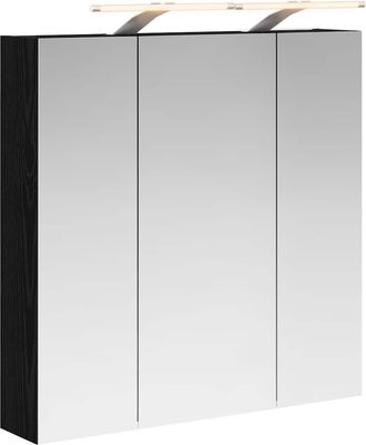 vidaXL Armario Con Espejo De Ba&ntilde;o Roble Negro 70 X 14,5 X 70 Cm Vidaxl