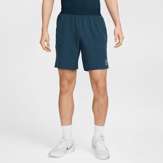 Nike Mens Court Advantage Dri-FIT 8 Tennis Shorts in Blue | FZ9322-478