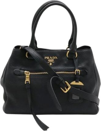 Prada Pre-owned Handbags, female, Black, Size: ONE SIZE Pre-owned Vintage Handbag