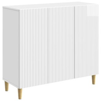 vidaXL Aparador Brillante 89 X 34,5 X 80 Cm Madera De Ingenier&iacute;a Vidaxl