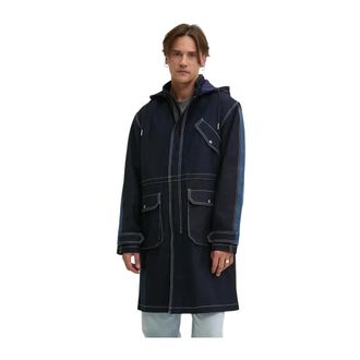 Desigual Adam Jas - Heren - Mantel - Blauw - XL - Katoen - Jassen