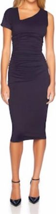 Susana Monaco One Arm Dolman Sleeve Dress In Navy Blue