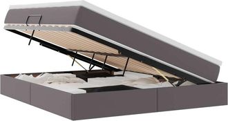 vidaXL Storage Bed with Mattress Grey 160 x 200 cm Faux Leather vidaXL