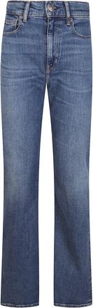 Ralph Lauren Lange Spijkerbroek - Dames - Regular Fit Jeans - Blauw - W28 - Katoen - Jeans