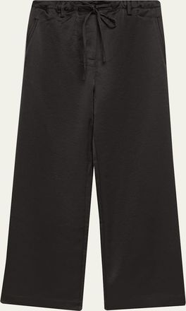 Proenza Schouler Magnus Wide-Leg Crinkled Crepe Pants