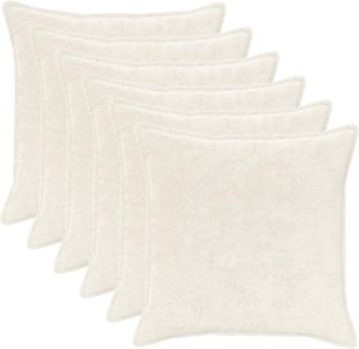 vidaXL Funda De Almohada 6 Uds. Houten Blanco 55 X 55 Cm Vidaxl