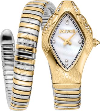 Just Cavalli Womens Snake 316L Stainless Steel Watch - Silver & Gold - One Size