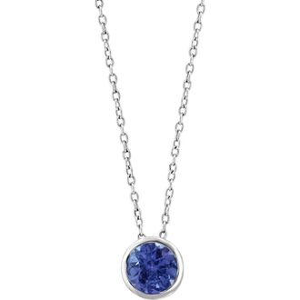 Effy Sterling Silver Round Tanzanite Pendant Necklace in Purple at Nordstrom Rack