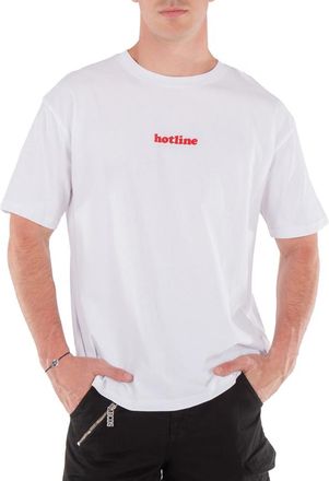 GCDS Hotline Embroidered Cotton T-Shirt, Size X-Large