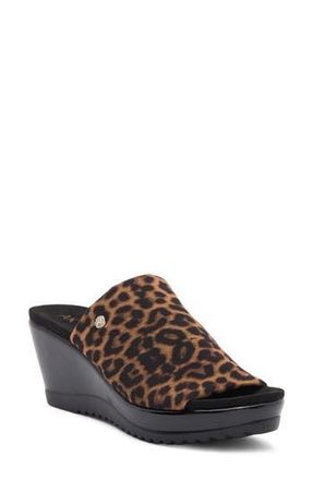 Anne Klein Rellin Wedge Sandal in Leopard at Nordstrom Rack, Size 8.5