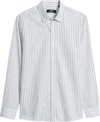 Mavi Stripe Regular Fit Cotton Button-Up Shirt in White Base Seneca Rock Stripe at Nordstrom, Size Xx-Large
