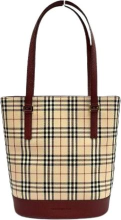 Burberry Borsa Tote in Pelle Pre-owned - - Pre-owned - Donna - Beige - ONE SIZE