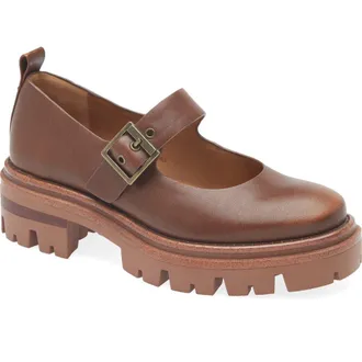 Korks Veronika Mary Jane Flat in Brown at Nordstrom Rack, Size 9.5