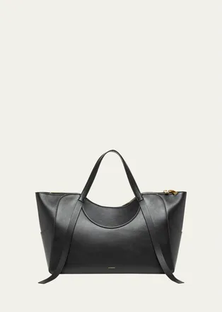 Givenchy Facet Medium Chain-Embellished Leather Top-Handle Bag