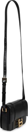 Balenciaga Womens Leather Bag Hourglass Black Calf Skin Shoulder
